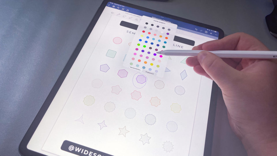 Farbe ändern bei Stickern von Widescreen Education